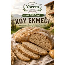 Gülçehre Afyon Yöresinden Kara Fırın Usulü Hakiki Ekşi Mayalı Patatesli Tam Buğdaylı Köy Ekmeği 1,5kg | 1 Adt