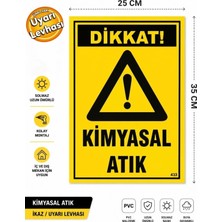 Ergündoğdu 'Dikkat Kimyasal Atık' Uyarı Ikaz Levhası Pvc 35X25 cm