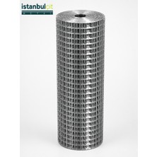 İstanbul Çit Metal Istanbul Çit Metal Galvaniz Puntalı Tel 1,05 mm 12 x 12 mm Göz 100 cm x 5 M Kaynaklı Kafes Kümes Bahçe Koruma Elek Teli