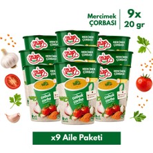 Shazel Hazır Çorba | Bardakta Mercimek Çorbası | 20 gr | 9'lu Aile Paketi