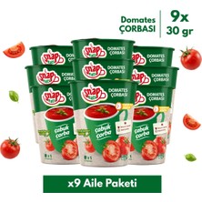 Shazel Hazır Çorba | Bardakta Domates Çorbası | 20 gr | 9'lu Aile Paketi
