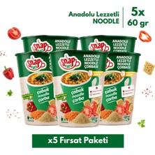 Shazel Noodle | Anadolu Lezzetli Bardak Noodle | 60 gr | 5'li Fırsat Paketi