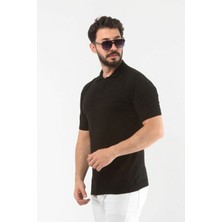 Onno Pamuk Iplikli Ince Polo Yaka Düğmeli Triko Tshirt
