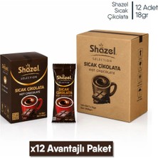 Shazel Sıcak Çikolata | 18 gr | 12 Adet x 1 Kutu | 12 Adet