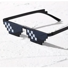Ozkr Store Thug Life Trend Güneş Gözlüğü Mozaik Siyah Kedi Gözlükleri