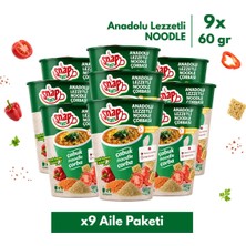 Shazel Noodle | Anadolu Lezzetli Bardak Noodle | 60 gr | 9'lu Aile Paketi