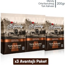 Shazel Efendy Geleneksel Türk Kahvesi | Orta Kavrulmuş | Doypack | 200 gr | 3 Adet
