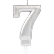 Ozkr Store 7 Rakam Mum Gümüş Renk