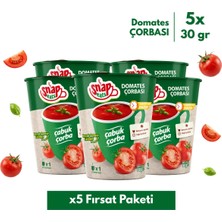 Shazel Hazır Çorba | Bardakta Domates Çorbası | 20 gr | 5'li Fırsat Paketi