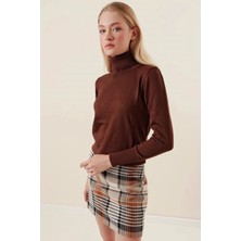 Onno Style Düz Balıkcı Yaka Basic Kazak
