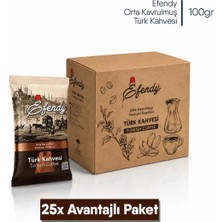 Shazel Efendy Geleneksel Türk Kahvesi | Orta Kavrulmuş | 100 gr | 25 Adet
