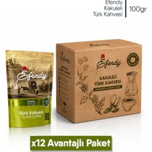 Shazel Efendy Geleneksel Kakuleli Türk Kahvesi | Doypack | 100 gr | 12 Adet