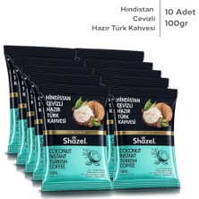 Shazel Hazır Türk Kahvesi | Hindistan Cevizli | 100 gr | 10 Paket