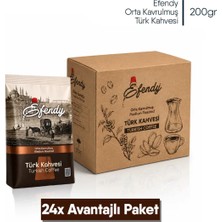 Shazel Efendy Geleneksel Türk Kahvesi | Orta Kavrulmuş | Doypack | 200 gr | 24 Adet