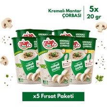 Shazel Hazır Çorba | Bardakta Kremalı Mantar Çorbası | 20 gr | 5'li Fırsat Paketi
