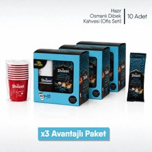 Shazel Hazır Osmanlı Dibek Kahvesi | Ofis Seti (10 Adet x 1 Kutu) | 3 Kutu