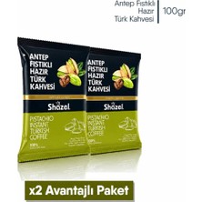 Shazel Hazır Türk Kahvesi | Antep Fıstıklı | 100 gr | 2 Paket