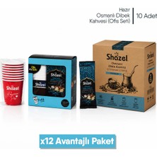 Shazel Hazır Osmanlı Dibek Kahvesi | Ofis Seti (10 Adet x 1 Kutu) | 12 Kutu