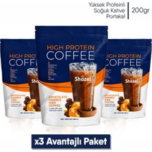 Shazel Yüksek Proteinli Soğuk Kahve | Portakal Aromalı | Doypack | 200 gr | 3 Adet