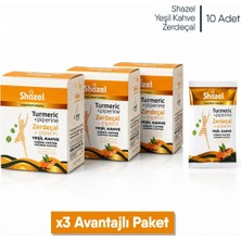 Shazel Yeşil Kahve | Zerdeçal Aromalı | 1,84 gr | 3 Adet