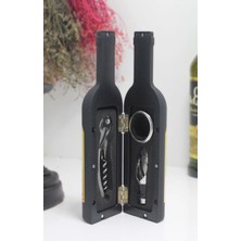 Ozkr Store Şişe Tirbuşon Seti Küçük Siyah ALK2630