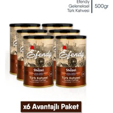Shazel Efendy Geleneksel Türk Kahvesi | Orta Kavrulmuş | Teneke | 500 gr | 6 Adet