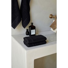 Teohomelinens Ephesus Mutfak Havlusu, El &yüz Havlu Seti, 2'li Set, %60 Bambu %40 Pamuk, Siyah