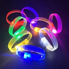 Ozkr Store 3 Modlu Pilli LED Işıklı Esnek Parti Bilekliği Yeşil