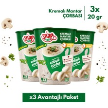 Shazel Hazır Çorba | Bardakta Kremalı Mantar Çorbası | 20 gr | 3'lü Avantaj Paketi