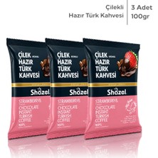 Shazel Hazır Türk Kahvesi | Çilekli | 100 gr | 3 Paket