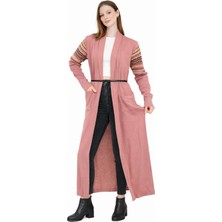 Onno Style Spor Triko Kilim Desenli Uzun Hırka