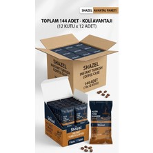 Shazel Hazır Türk Kahvesi Sade - 7 Gr. (12 Adet x 12 Kutu) 144 Adet