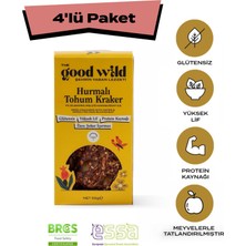 The Good Wild Hurmalı Tohum Kraker | Glutensiz Atıştırmalık | Ilave Şekersiz | Hurma Püresi | Ayçekirdeği | 4X55 G