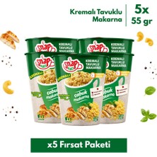 Shazel Snapeats Bardakta Kremalı Tavuklu Çabuk Makarna 65G >x5