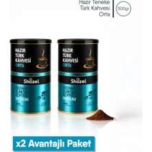 Shazel Hazır Türk Kahvesi | Orta | Teneke | 500 gr | 2 Teneke