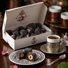 Ertokuş Efendi Haşhaş Kaplı Duble Fındıklı Güllü Lokum 250GR | Çifte Kavrulmuş | %100 Pancar Şekeri