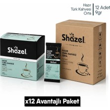 Shazel Hazır Türk Kahvesi | Orta | 100 gr | 12'li | 12 Kutu