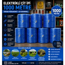 Panda Elektirikli Çit Ipi 1000 Metre Turuncu 5 Adet Mavi