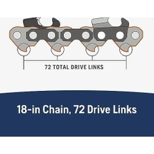 Husqvarna X-Cut Motorlu Testere Zinciri, 46 Cm, SP33G, Turuncu/gri