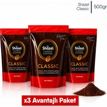 Shazel Classic Çözünebilir Kahve | 500 gr | 3 Paket
