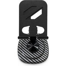 Zebana 360° Dönebilen Katlanabilir Metal Telefon Standı L-398 | Evrensel Uyumluluk, Kaymaz Taban Siyah