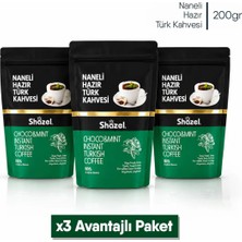 Shazel Naneli Hazır Türk Kahvesi | Doypack | 200 gr | 3 Adet