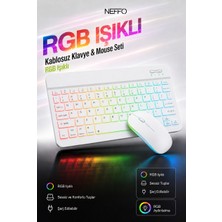 Neffo Kablosuz Bluetooth Klavye Mouse Seti – Şarj Edilebilir