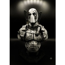 Alisa 3D Elde Boyaması Dead Pool Figürü, Metal Görünümlü, Film Figürleri 16 cm