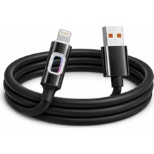 Giyitec 35W Rgb Işıklı Lightning Şarj Kablosu iPhone 7 / 7 Plus Uyumlu Yumuşak Silikon Hızlı Şarj ve Veri Kablosu
