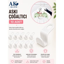 Ak Avm 10 Adet Askı Çoğaltıcı Çok Amaçlı Askılık Aparat, Dolap Düzenleyici