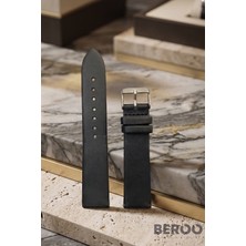 Beroo Straps Beroo Klasik Minimalist Hakiki Deri Saat Kayışı - Siyah