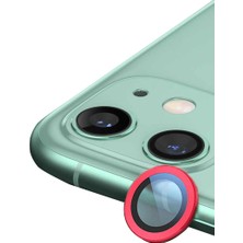 Mabelme Store Apple Iphone 12 Raze Metal Kamera Lens - Kırmızı