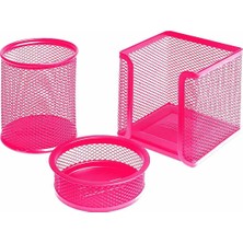 Bigpoint BP403-22 Metal Perfore 3lü Set Pembe