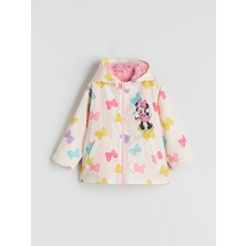 Lc Waikiki Yeni Sezon Kapüşonlu Minnie Mouse Baskılı Kız Çocuk Mont